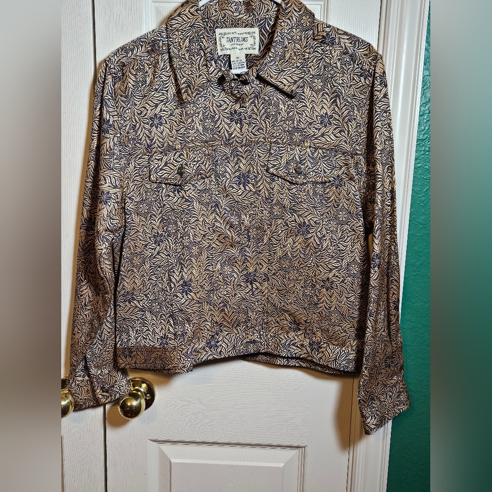 Patterned Button-Up Jacket - image 1